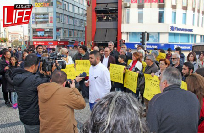 Gazeteciye saldırı protesto edildi