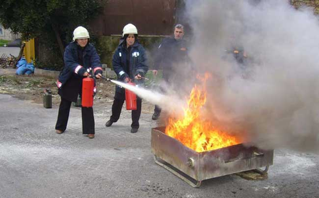 Yargı personeline yangın eğitimi