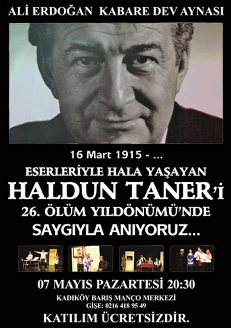 HALDUN TANER 26. ÖLÜM YILDÖNÜMÜNDE SAYGIYLA ANILDI