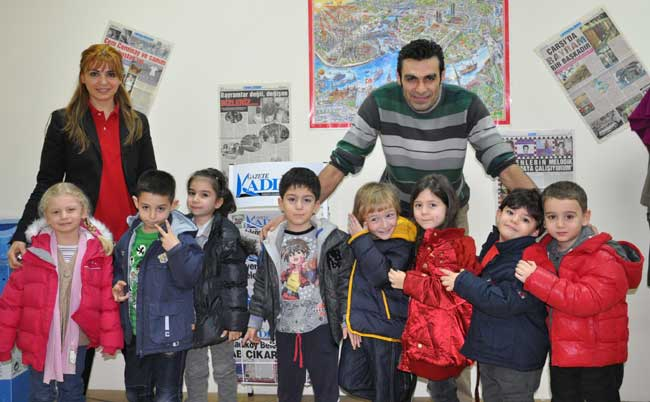 Gazetemizin minik konukları vardı