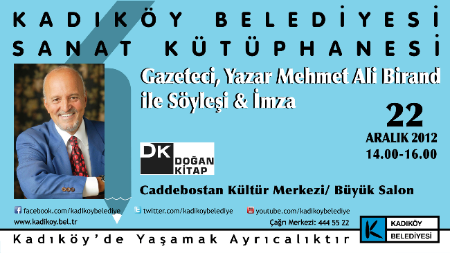 Mehmet Ali Birand Kadıköy'e geliyor