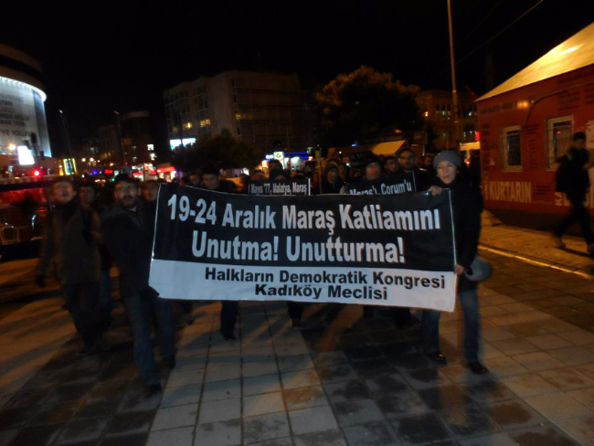 Kadıköy'de Maraş katliamı protestosu