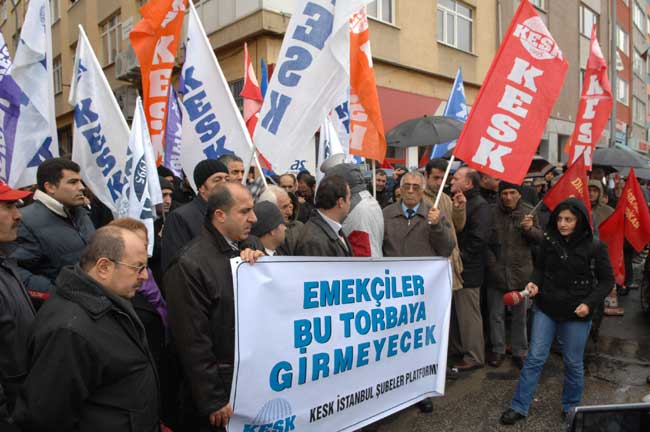 İşçilerden, ‘torba yasa' protestosu