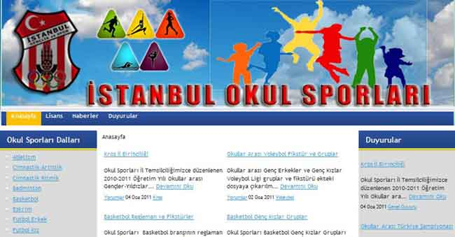 Okul sporlarını bu sayfadan takip edebilirsiniz