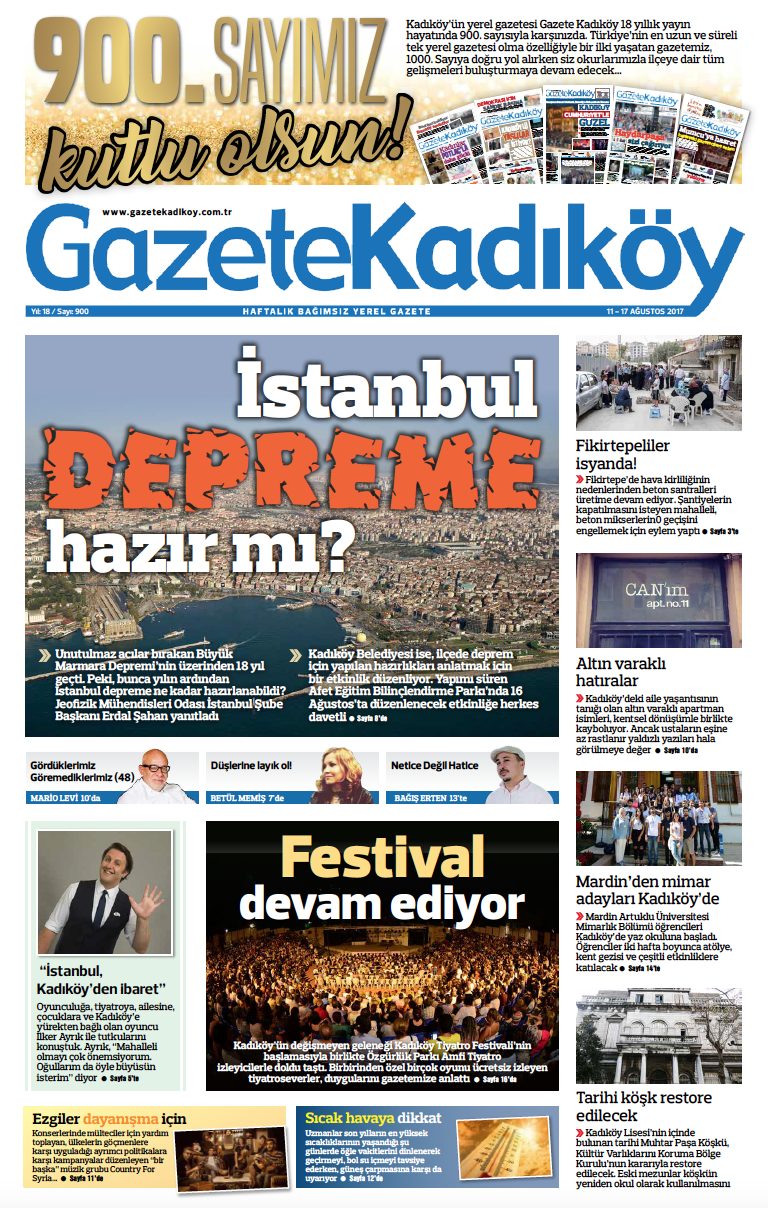 Gazete Kadıköy - 900. SAYI